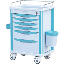 Hôpital ABS Trolley Médical d&#39;urgence Trolley avec tiroirs